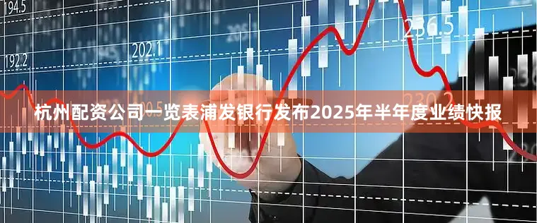 杭州配资公司一览表浦发银行发布2025年半年度业绩快报